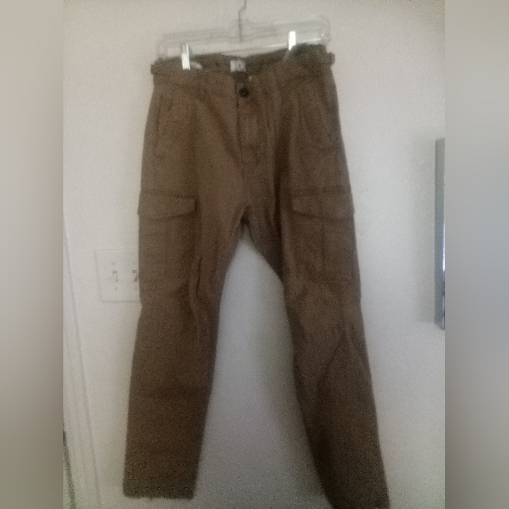 Jack and Jones tan men's pants size small medium two pockets in the front